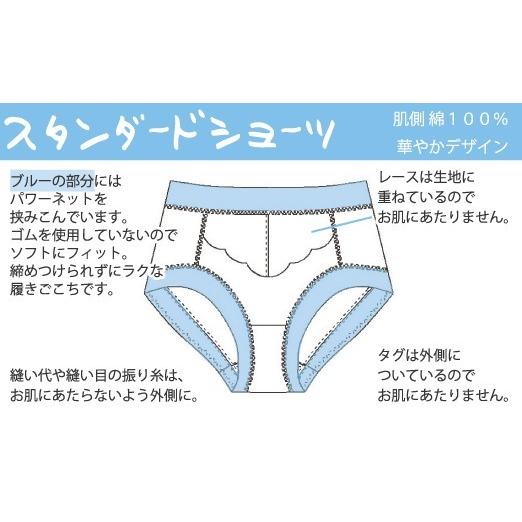 スタンダードショーツ シンプルレーシー お肌にやさしい 敏感肌 乾燥肌 かゆみ Fleep フリープ 日本製 セット 術後 ネコポス可 84090 S M L LL | Fleep | 11