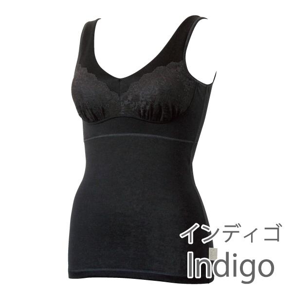 カップ付きタンクトップ シンプルレーシー お肌にやさしい ブラトップ 肩が凝らない Fleep フリープ 日本製 乳がん 術後 ネコポス可 84098 S M L LL | Fleep | 05