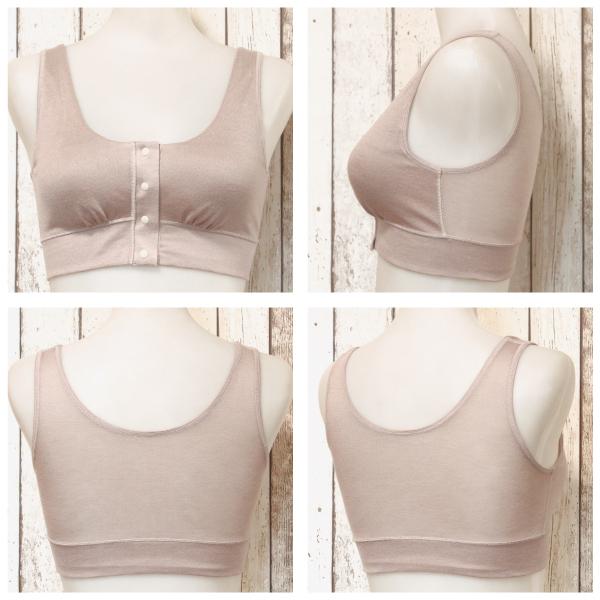 ブラジャー サマー前開きブラ ハーフトップ シンプル  お肌にやさしい Fleep フリープ ナイトブラ フロントホック ノンワイヤー 日本製 84106 3L bra 四十肩 | Fleep | 06