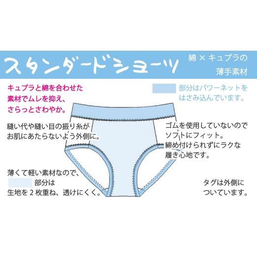 サマー スタンダードショーツ シンプル 爽やか お肌にやさしい下着 Fleep フリープ パンツ ネコポス可 84110 S M L LL | Fleep | 11