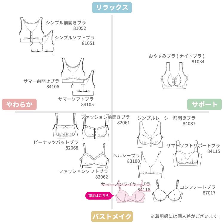 ブラジャー サマー ノンワイヤーブラ 爽やか 上品 大人 ナイトブラ お肌にやさしい下着 Fleep フリープ ノンワイヤー ネコポス可 84116 S M L LL bra | Fleep | 16