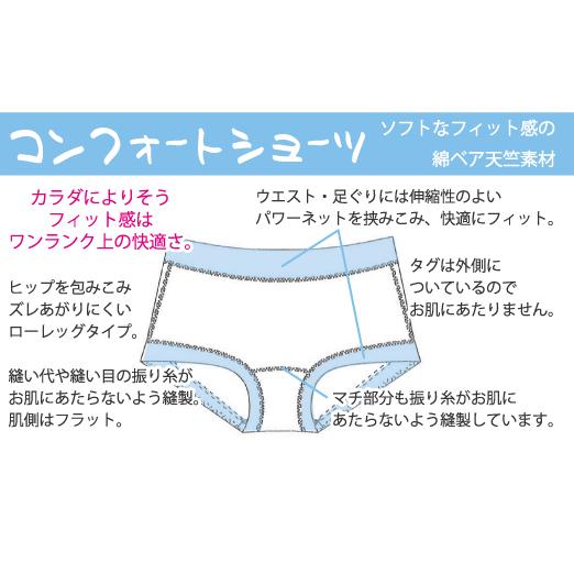 WEB限定品 コンフォートショーツ お肌にやさしい下着 Fleep フリープ 綿ベア天 パンツ リラックス ストレッチ 日本製 87010 M L LL ネコポス可 | Fleep | 09