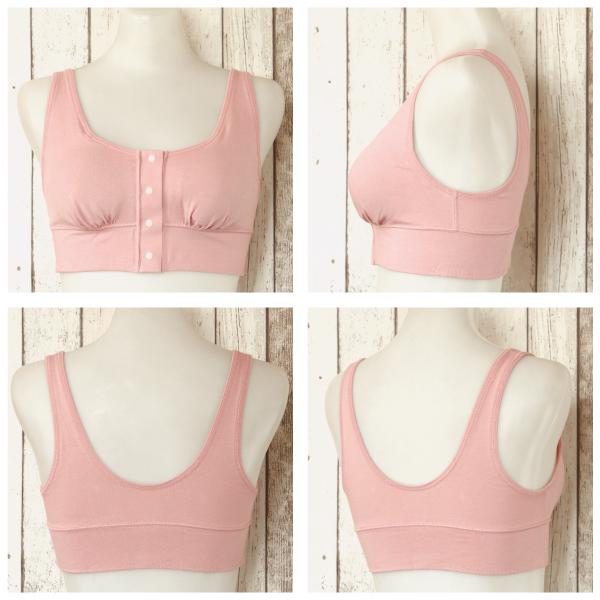前開きブラ ブラジャー 前開き ハーフトップ ナイトブラ ノンワイヤー フロントホック 日本製 乳がん 術後 ネコポス不可 98086 M L LL 3L bra | ブランド登録なし | 07