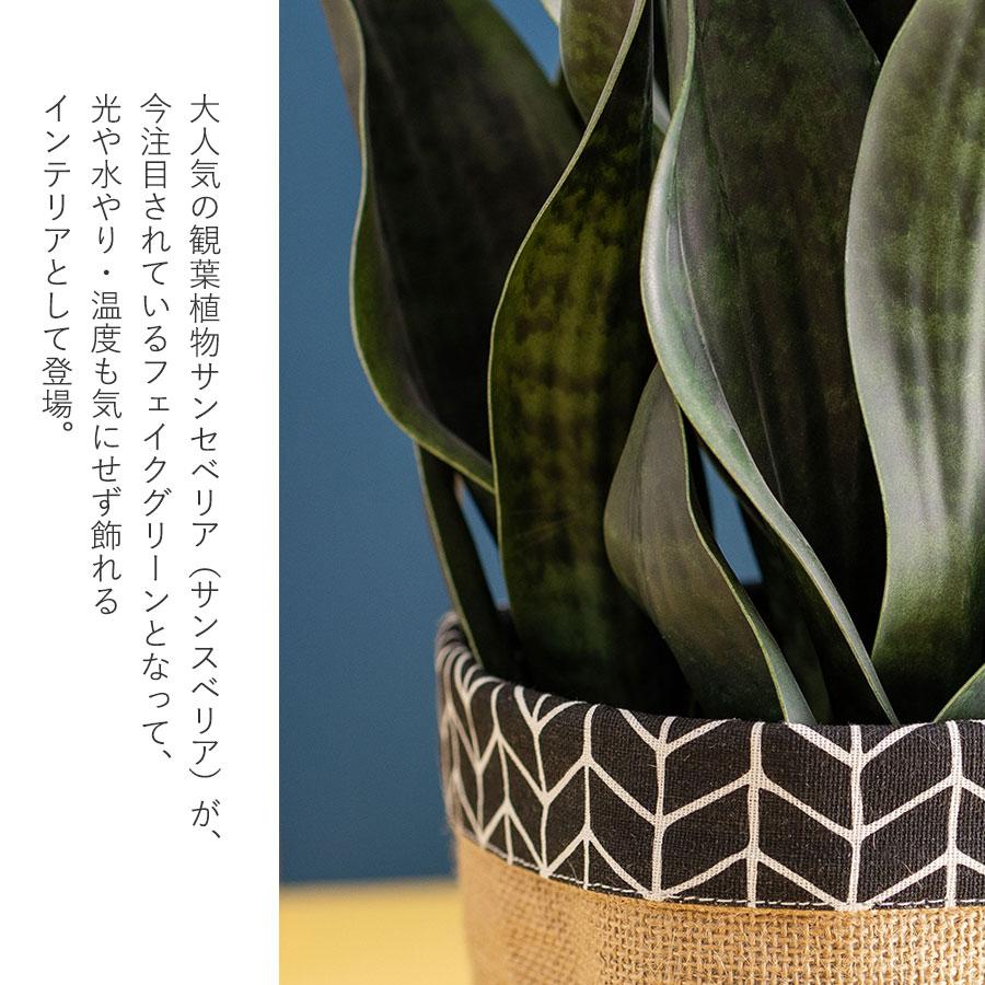 サンスベリア フェイクグリーン 鉢カバー付 : 花とインテリア雑貨