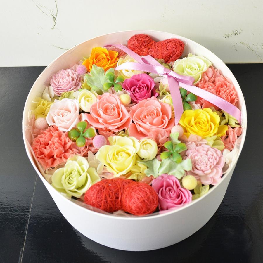 プリザーブドフラワー カラフルミックス ボックスフラワー ギフト  