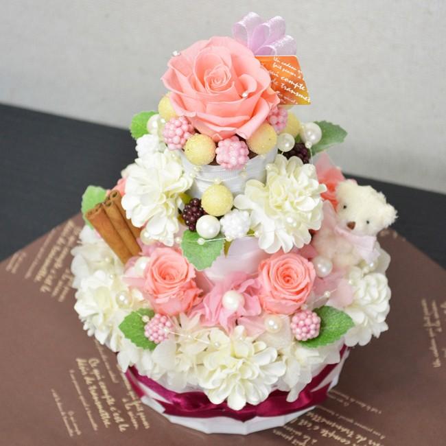 プリザーブドフラワー ウェディングケーキ風フラワーケーキ3段 カラー ピンク 結婚祝い 贈り物 プレゼント 花 Weddingcake P フルール ココ 通販 Yahoo ショッピング