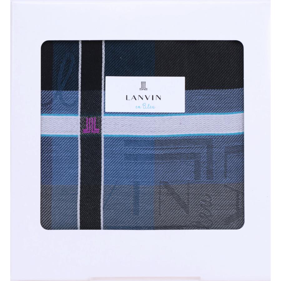 ランバン LANVIN ハンカチ ギフト ビビッドチェック 海外メンズブランド 紳士 男性 プレゼント 誕生日 お礼 お返し お祝い ギフトラッピング｜fleur-de-camelia2｜05