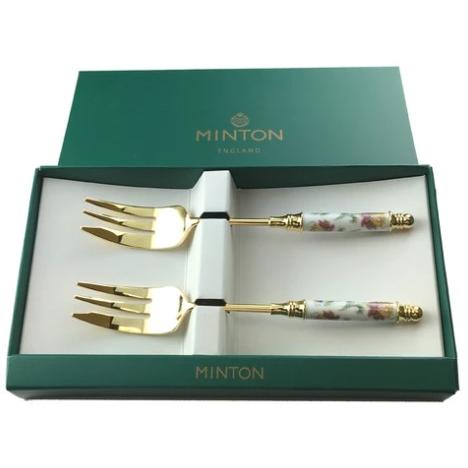 MINTON ミントン ハドンホール スプーン&フォーク ゴールド仕様 MINTON ミントン ハドンホール スプーン&フォーク ゴールド×陶器