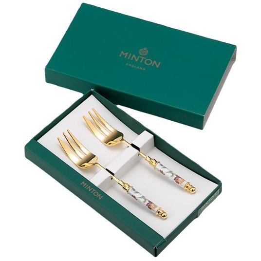 MINTON ミントン ケーキフォーク ゴールド 2本セット MINTON ミントン ケーキフォーク ゴールド 2本セット