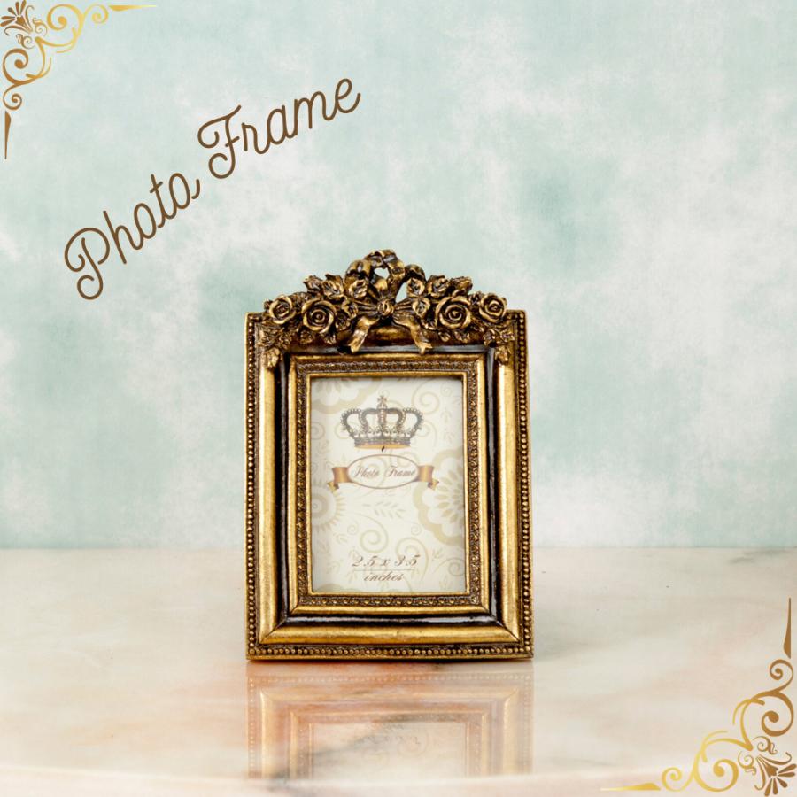 ロイヤルサロン プチフォトフレーム 決算特価商品 フラワーレクト 写真立て ゴージャス ロココ雑貨 アンティーク インテリア 誕生日 お祝い 女性 お返し お礼 プレゼント
