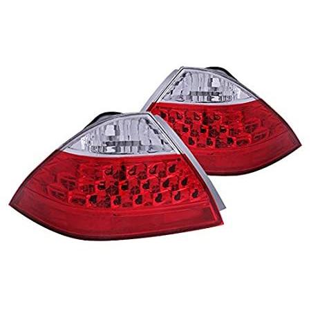 Anzo USA 221143 ホンダ アコード レッド/クリア テールライトアセンブリ (LEDキットなし) - (ペアで販売)