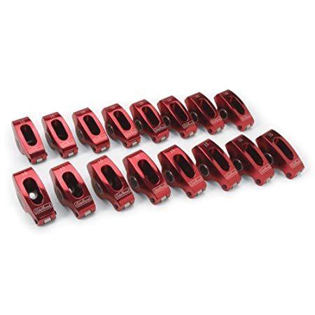 【2022春夏新色】 【送料無料】Edelbrock 77770 Red Roller Rocker Arms Small Block Chevy 3/8 in.Ratio 1.5 t