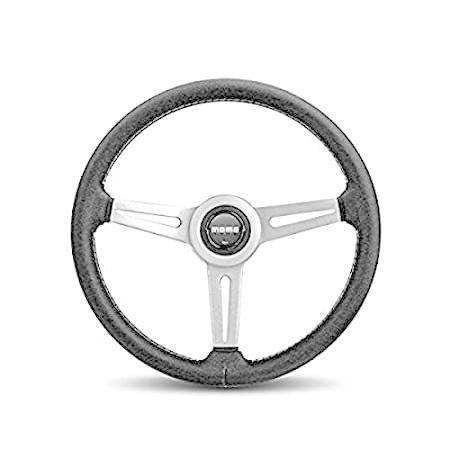 モモRET36BK2Sレトロ360 mmレザーステアリングホイールby MOMO