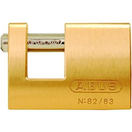 【ギフト】 【送料無料】ABUS 82/63 Padl Different Keyed Monoblock Body Brass Solid Weather All B KD 錠、ロック、かぎ