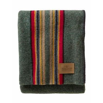 【送料無料】Pendleton キャンプ用毛布 ウール製 掛け布 54X66 グリーン 5945614