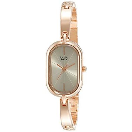 タイタンRaga Vivaアナログローズゴールドダイヤルレディースwatch-2577wm01