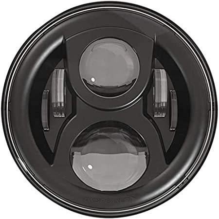 JW Speaker 8700-Evo2-S 12 24V デュアルバーンヘッドライト 取り付けリング付き ブラック 0554981