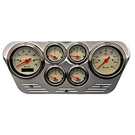 安心してご注文ください 【送料無料】Dolphin Gauges 1953 1954 1955 Ford Truck 6ゲージ ダッシュクラスタパネルセット プログラム可能なシャーク