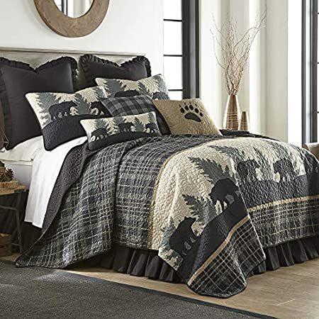 一番人気物 【送料無料】Donna Sharp Bear Walk Plaid Ultra Comfort Collection Quilt, Twin 68" x 90" 毛布、ブランケット