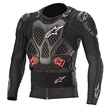 Alpinestars ユニ 大人用 バイオニックテック V2 保護ジャケット ブラック/レッド 2X (マルチ、ワンサイズ)