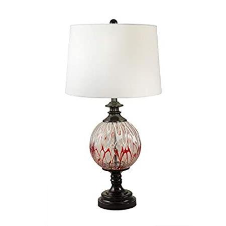 【希望者のみラッピング無料】 【送料無料】Dale Black/Wh Ebony Lamp, Table Crystal Painted Globe Halen AT18323 Tiffany テーブルライト