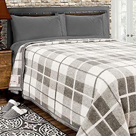 【送料無料】Poyet Motte Rivoli 無地 400GSM 100%バージンウールブランケット ミディアム/ヘビーウェイト 洗濯機洗い可能 King S