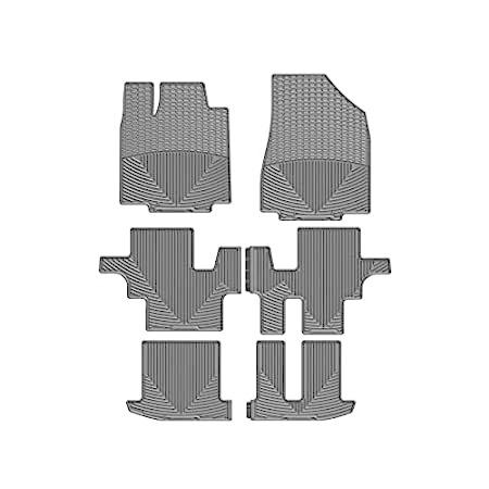 WeatherTech 全天候型フロアマット JX/パスファインダー/ QX60-1st、2列目、3列目用 - W298-W302-W304 (ブラッ