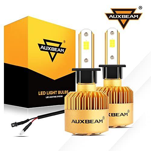 Auxbeam　H1　LED　Series,　8000LM　Light　Per　LED　F-S3　Set　6500K　Light　Bulbs　Bulb