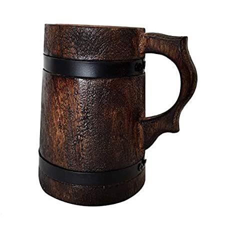 古代木製ビールマグ タンカード ジョッキ 手作り コーヒー ティーマグ