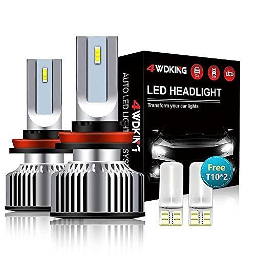 4WDKING　H11　H8　Brighter　Bulbs,　Headlight　Light　wit　H9　Fog　Beam　LED　Low　350%