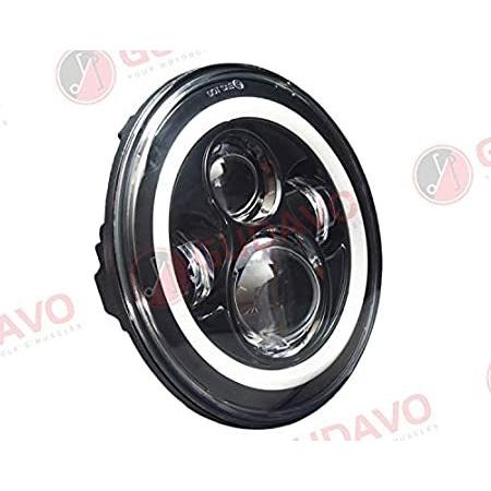 7inches　Round　LED　LED　LED　with　fitted　OSRAM　DRL　Headlight　White　with　Amber