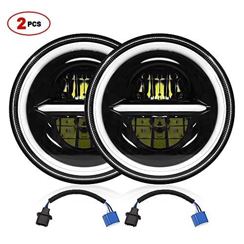 MONDEVIEW　Inch　LED　Headlight　DOT　E-Mark　Approved　40000LM　Chrom　70W　PCS,