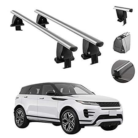 Roof Rack Cross Bars Lockable Luggage Carrier Smooth Roof Cars | Silver Alu