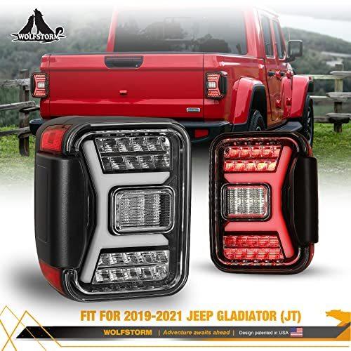 WOLFSTORM　Clear　LED　Tail　2019-2021　for　Lights　Jeep　Gladiator　Accessories　JT