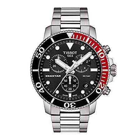 Tissot メンズ Seastar 660/1000 316L ステンレススチールケース スイスクォーツストラップ グレー 22 カジュアルウォッチ