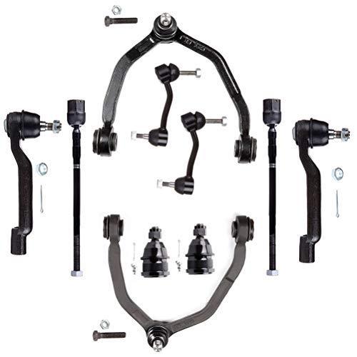 AMFULL　New　Assembly　Control　Inner　Upper　Arm　10-PC　Kit　And　Tie　Rods　Outer　Sw