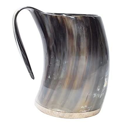 Laniti Huge Viking Drinking Horn Extra Large Mug Medieval Style Genuine Ox