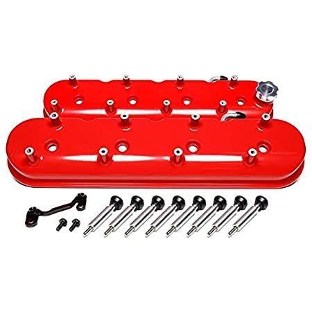 Deebior LS Tall Valve Cover Set Gloss Red P N Compatible with 2008-2009 All