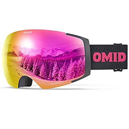 【送料無料】Ski Goggles, OMID V1 Polarized Anti-fog OTG Snow Goggles, Magnetic Intercha