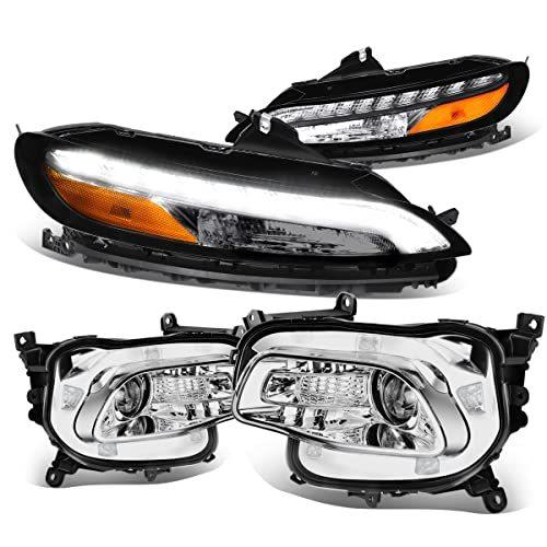 [Halogen　Type]　4Pcs　Style　Lamps　and　Projector　wit　Factory　Signal　Headlights