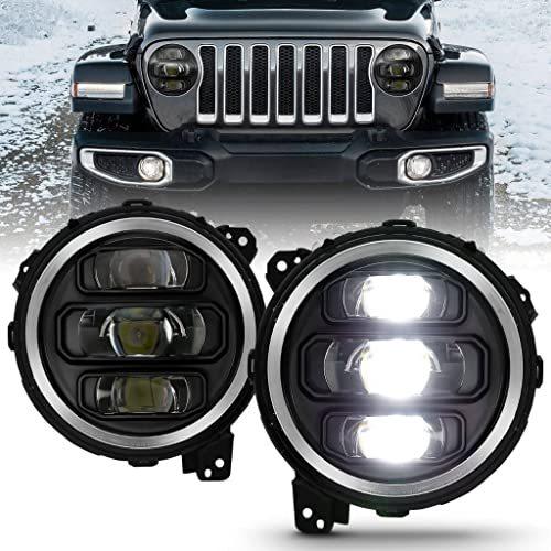 ANZO For Jeep Wrangler 2018 2019 Headlights Full Led Projector Black - 4