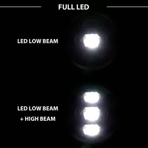 ANZO For Jeep Wrangler 2018 2019 Headlights Full Led Projector Black - 6