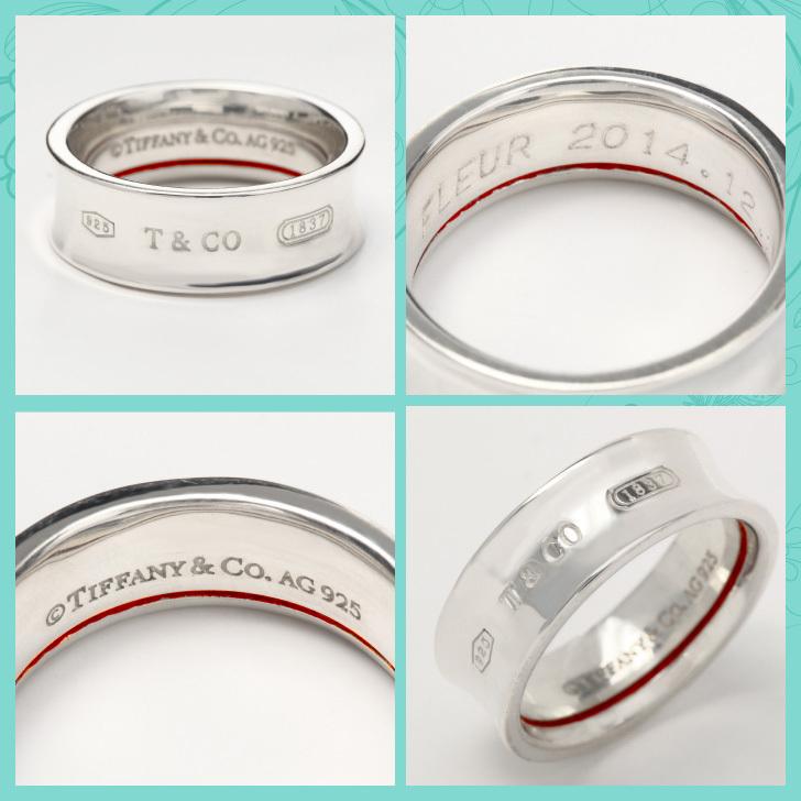 TIFFANY＆Co.(ティファニー) LOVE OF DESTINY〜運命の赤い糸〜new1837ペアリング (赤い糸+刻印+ラッピング無料)｜fleur-kobeshop｜05