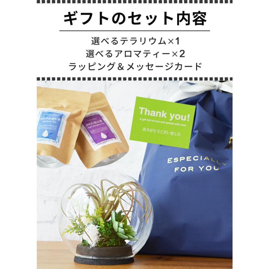 父の日 ギフト 2022 プレゼント 花 アロマティーとテラリウムの選べるギフトセット メッセージカード付 贈り物 |  | 05