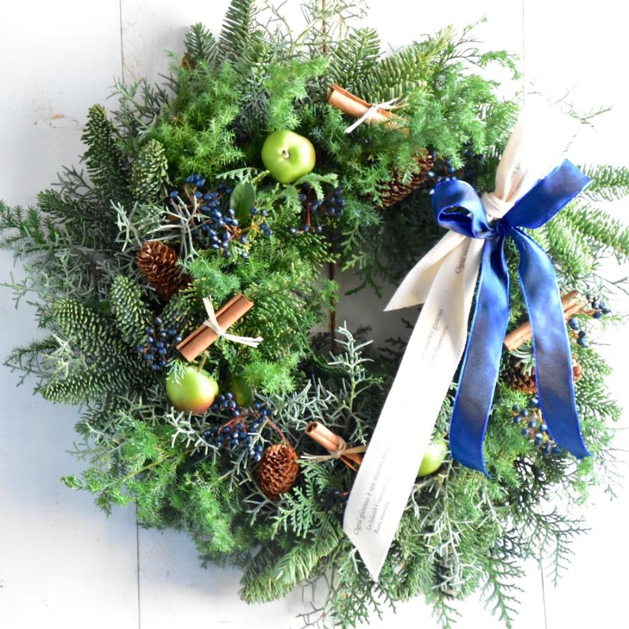 クリスマスリース 早割 手作り スタンダード35cm 玄関 オレゴン産 モミ