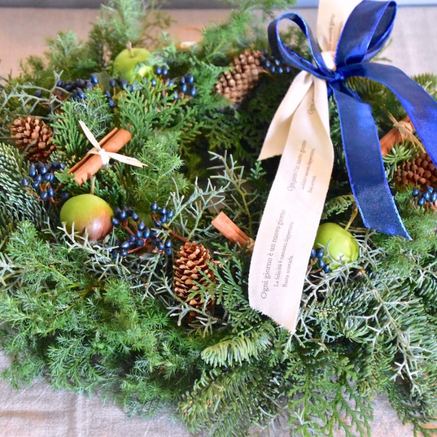 クリスマスリース 早割 手作り スタンダード35cm 玄関 オレゴン産 モミ