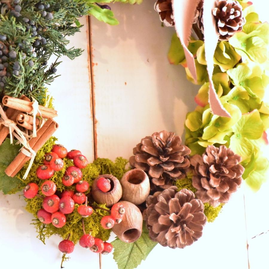 クリスマスリース 手作り シック おしゃれ 大人っぽい プリザーブド