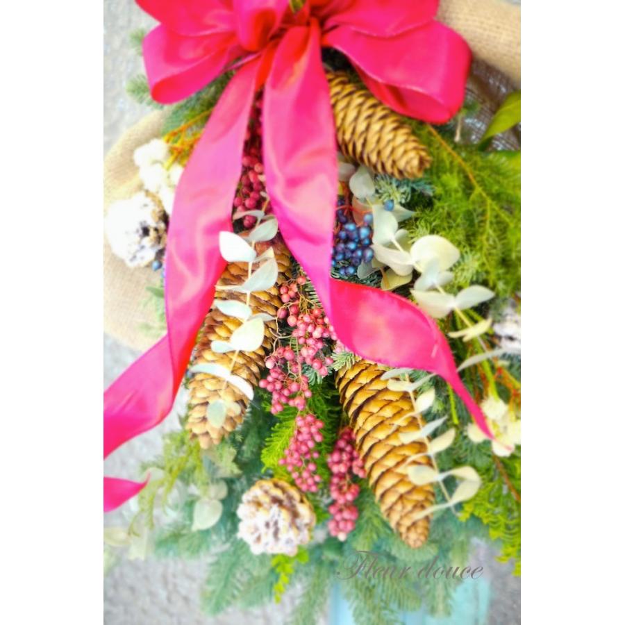 クリスマススワッグ 早割　手作り 本物  玄関 大きい オレゴン産　生モミ　フレッシュ　大きい 送料込　　おしゃれ　ドイツトウヒ　ユーカリ　ヒバ |  | 01