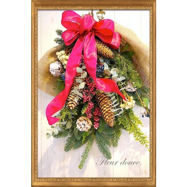 クリスマススワッグ 早割　手作り 本物  玄関 大きい オレゴン産　生モミ　フレッシュ　大きい 送料込　　おしゃれ　ドイツトウヒ　ユーカリ　ヒバ |  | 05