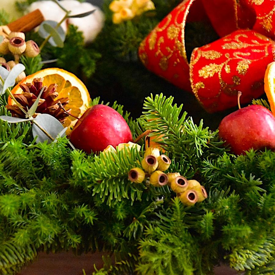 クリスマスリース 早割 手作り デラックス50cm 玄関 大きい オレゴン産